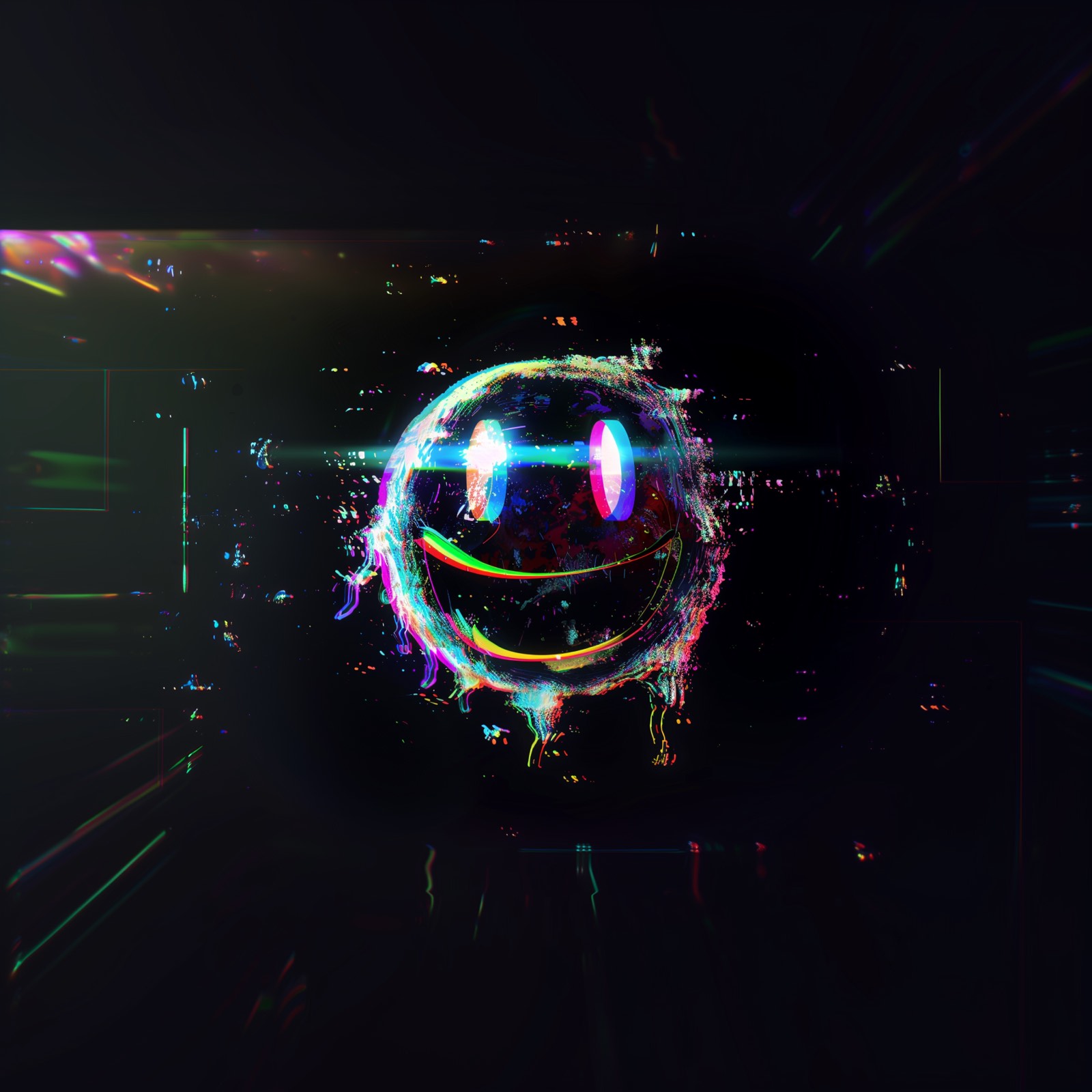 Holographic Holostatic face artwork